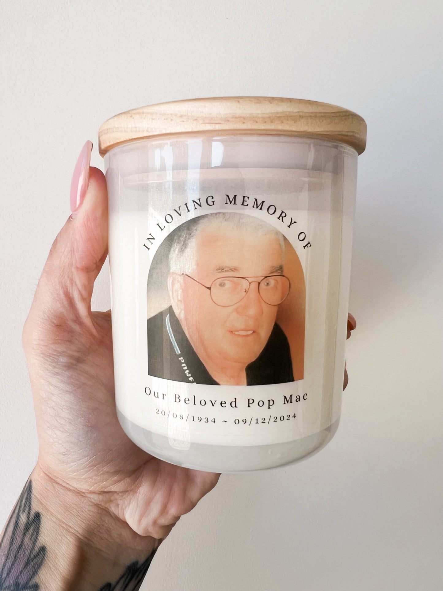 Memorial Candle / Personalised Candle